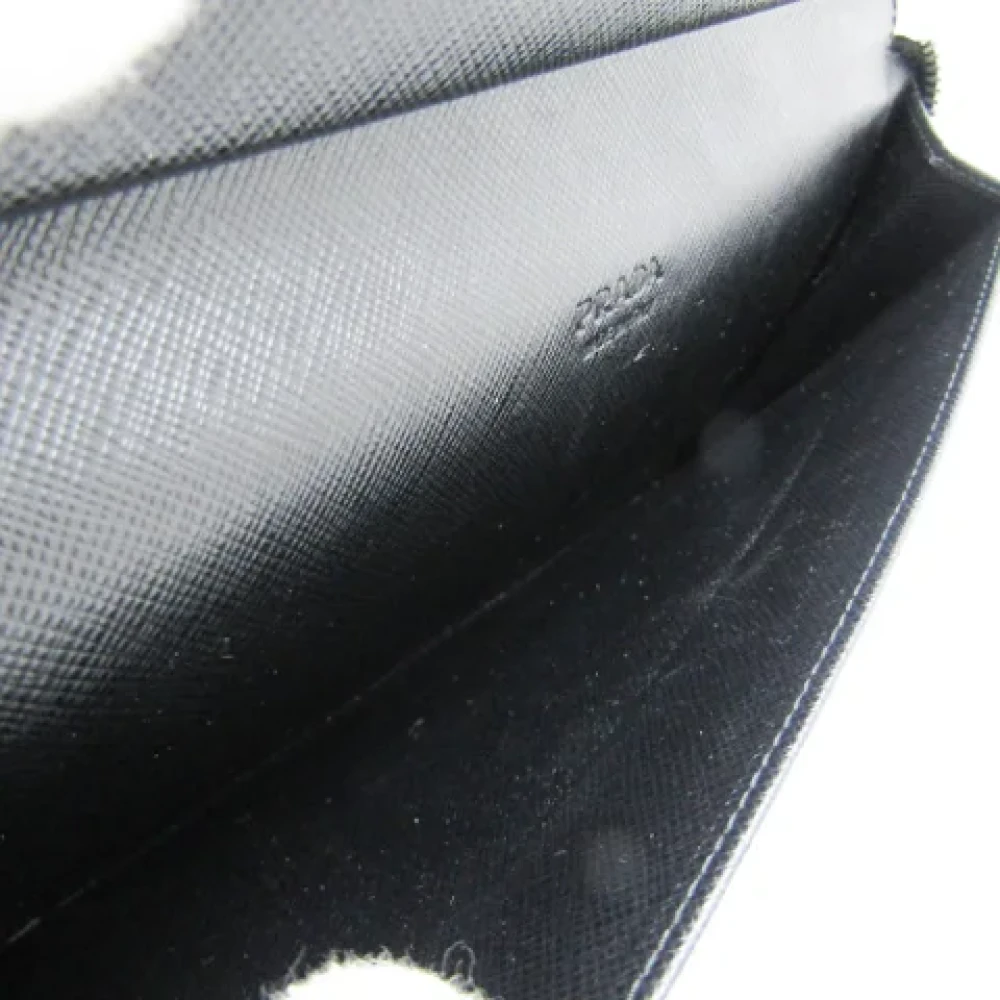 Prada Vintage Pre-owned Leather wallets Black Dames