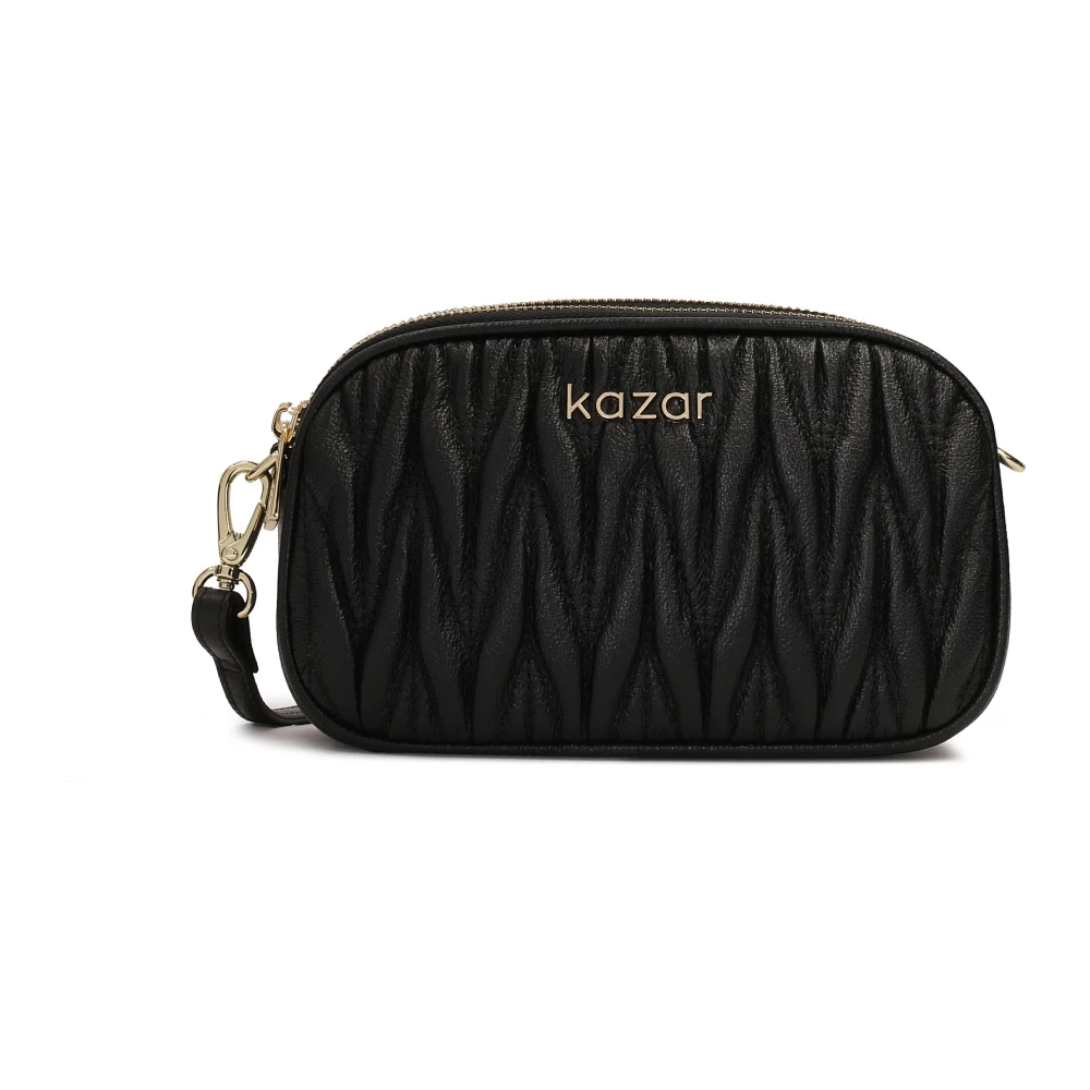 Kazar Gewatteerde kleine handtas met verstelbare band Black Dames