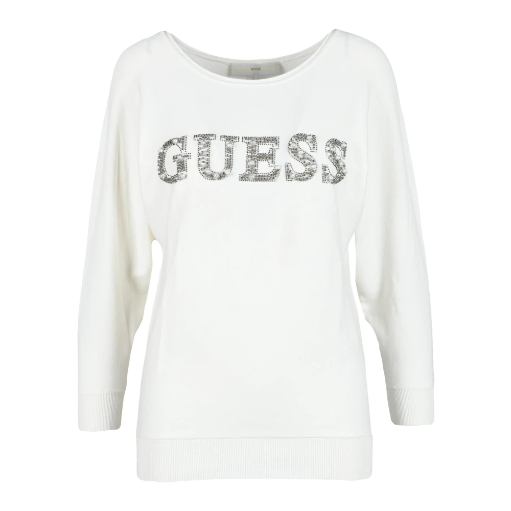 Guess Stijlvolle Gebreide Top met Spandex White Dames