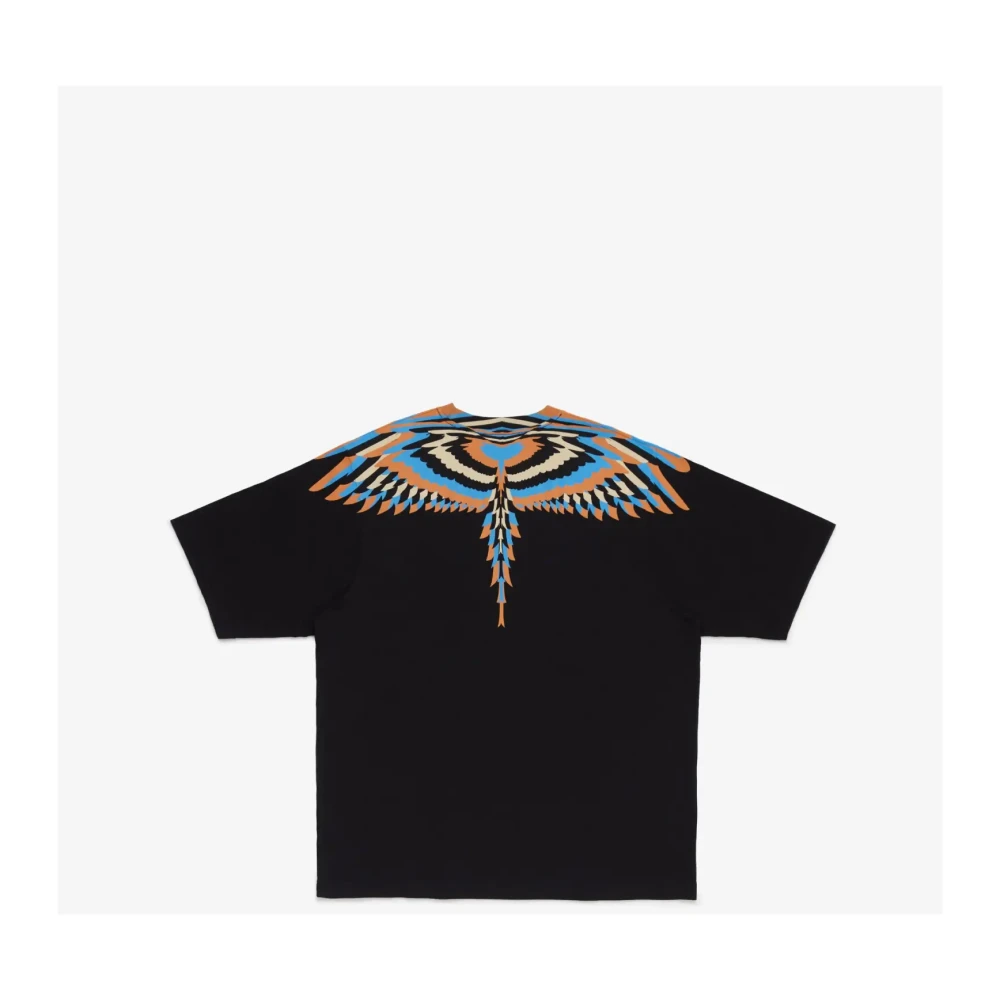 Marcelo Burlon Optical Wings Oversized Tee Zwart Zalm Black Heren