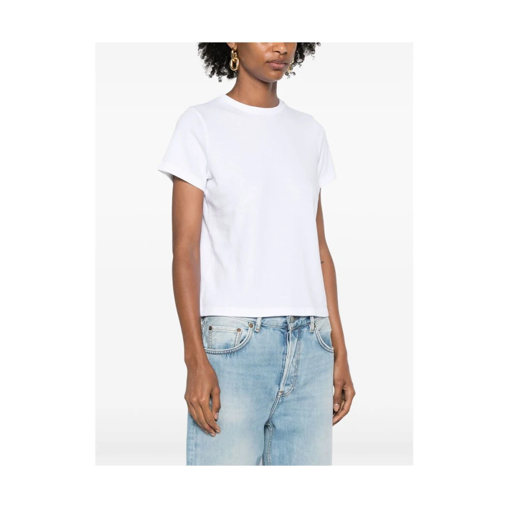 Khaite Wit Katoenen Crew Neck T-shirt White Dames