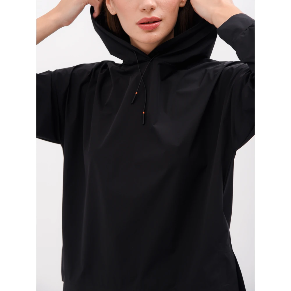 RRD Hooded Stretch Blouse Black Dames
