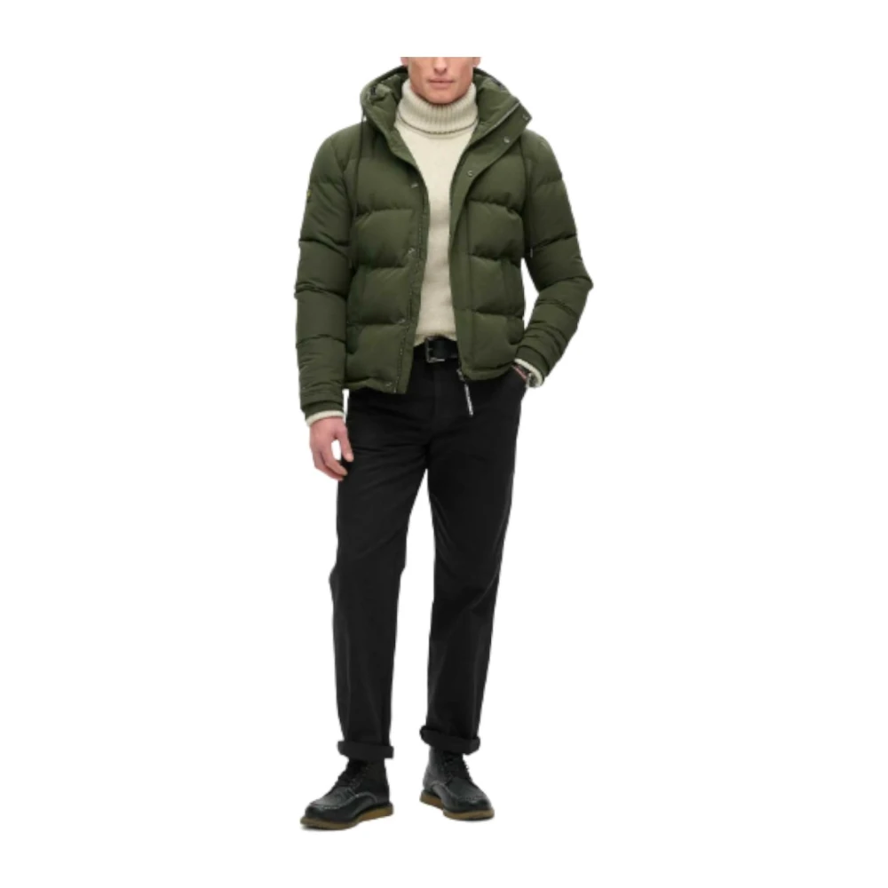 Superdry Everest Jas Winter Mode Capuchon Green Heren