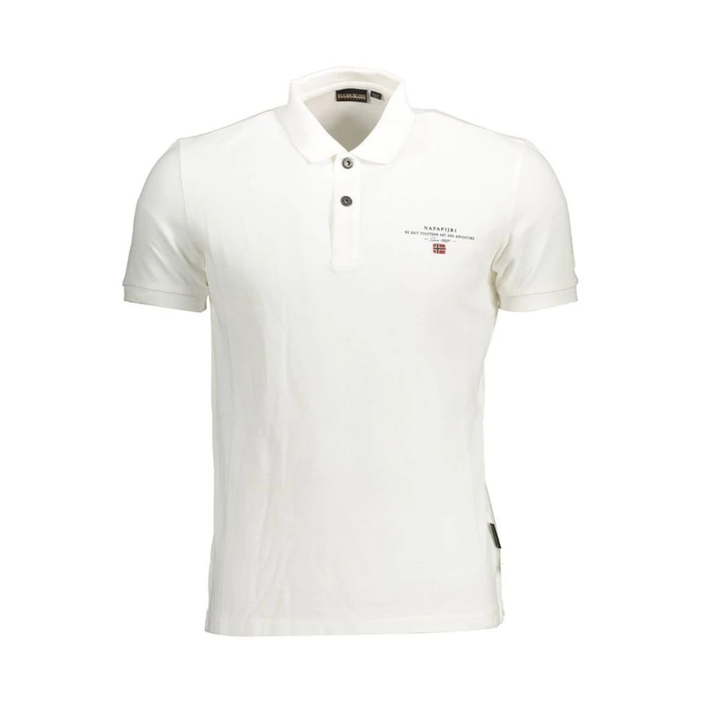 Napapijri Men's White Polo Shirts, L, Classic Fit Polo Shirt