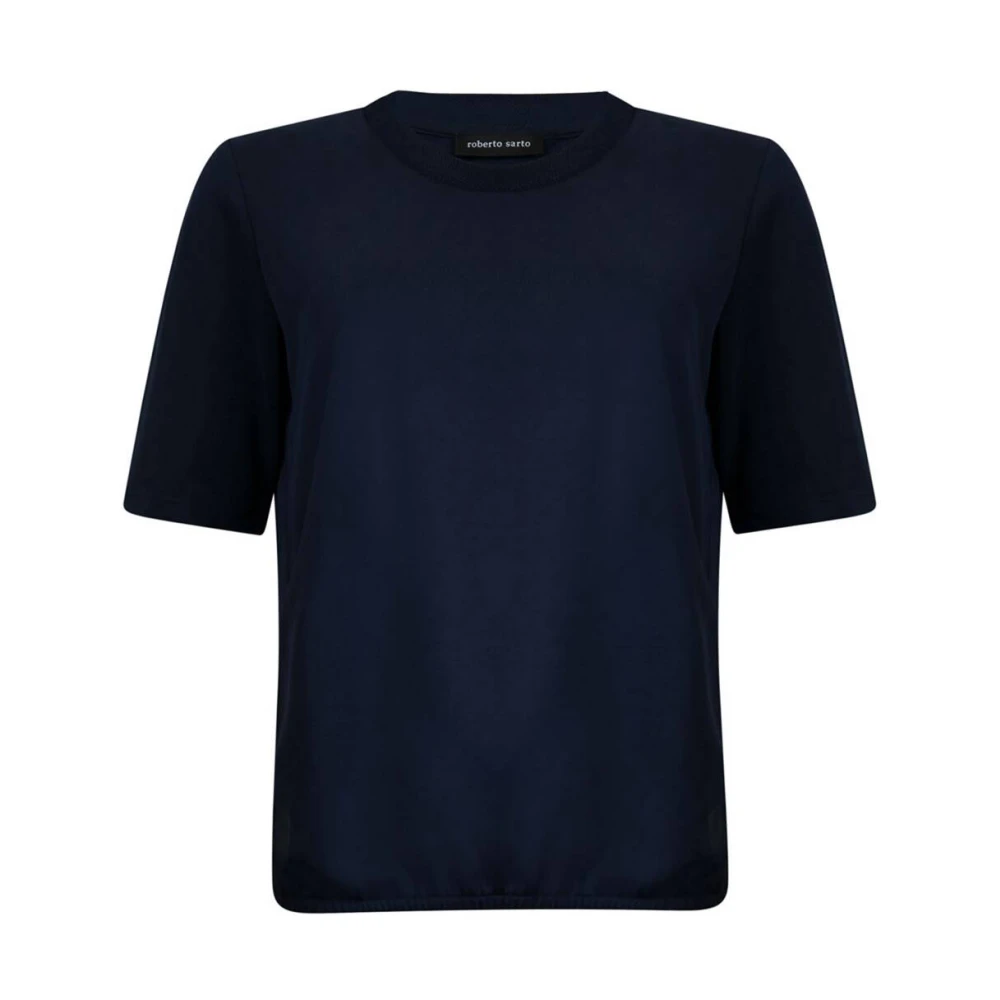 Roberto sarto Blouson O-Neck T-shirt Blue Dames