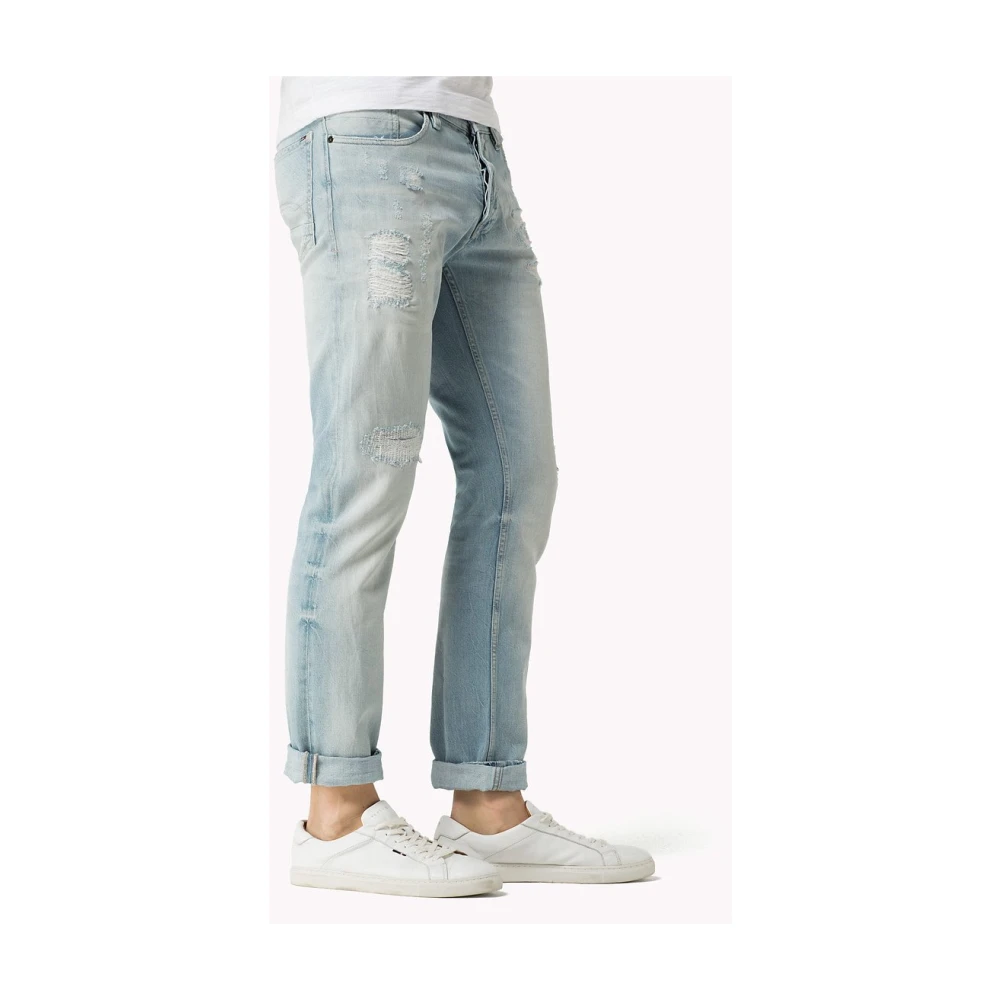 Tommy Hilfiger Blauwe Jeans met Vlagdetail Blue Heren