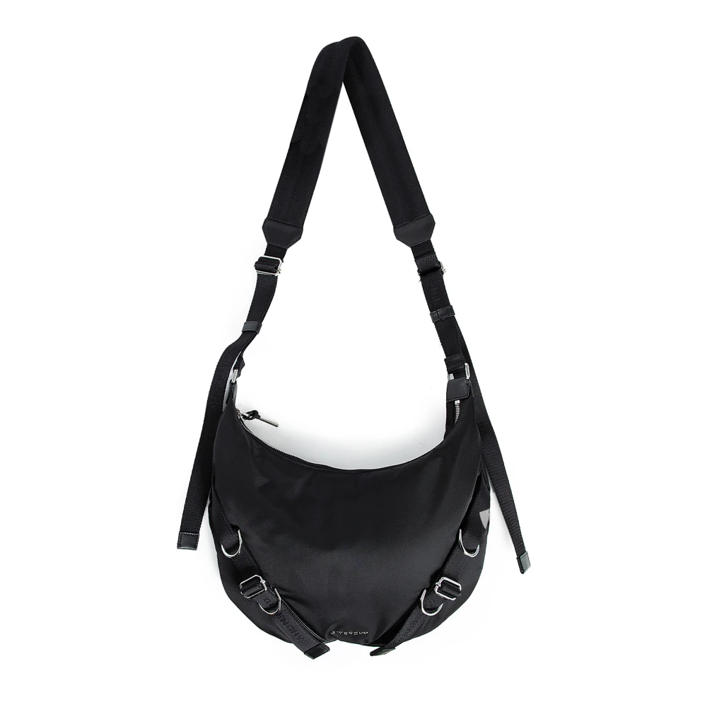 Givenchy Zwarte Nylon Crossbody Tas met Logo Black Dames