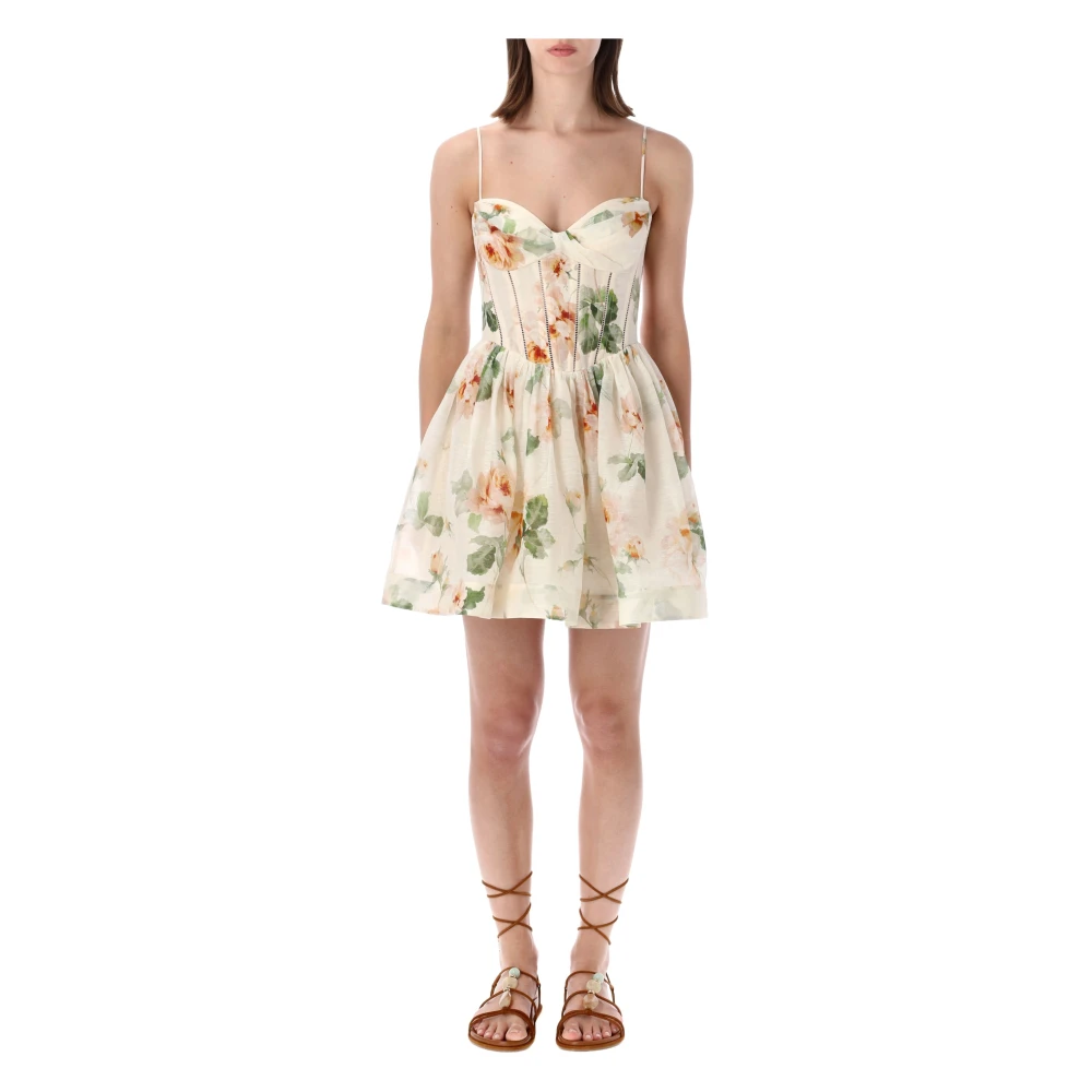 Zimmermann Women's Multicolor Carousel Corset Mini Dress - Short Dresses - S - Dresses