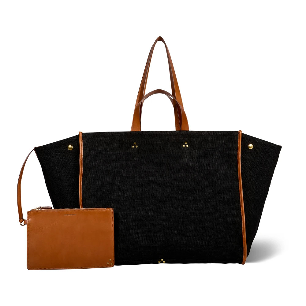 Jérôme Dreyfuss Zwarte Leren Tote Tas Organizer Black Dames