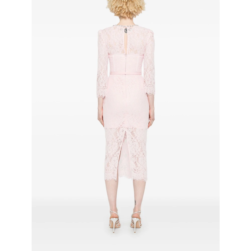 Self Portrait Roze Kant Pailletten Jurk Pink Dames
