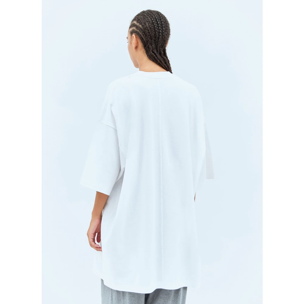 The Row Oversized Katoenen T-shirt Ronde Hals Korte Mouwen White Dames