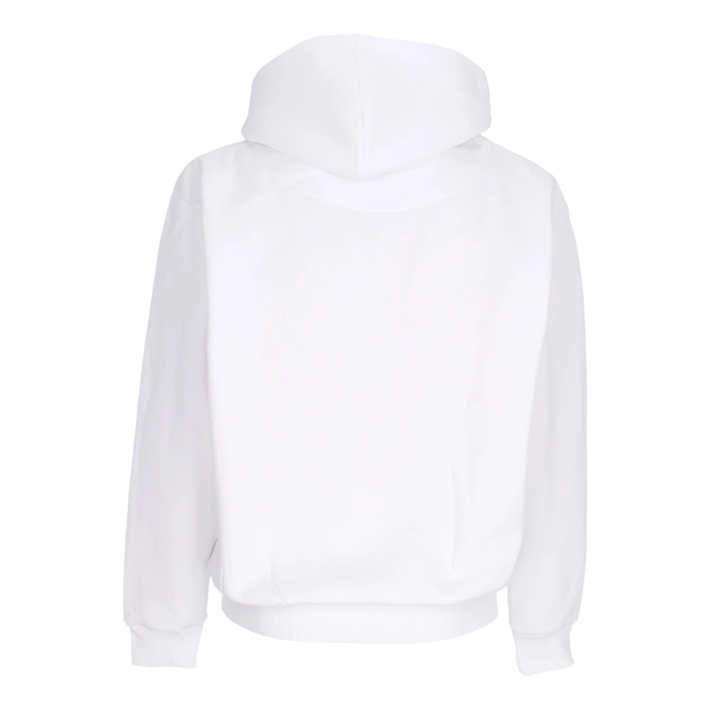 Karl Kani Witte Essential Hoodie met Verstelbare Capuchon en Voorzak White Heren