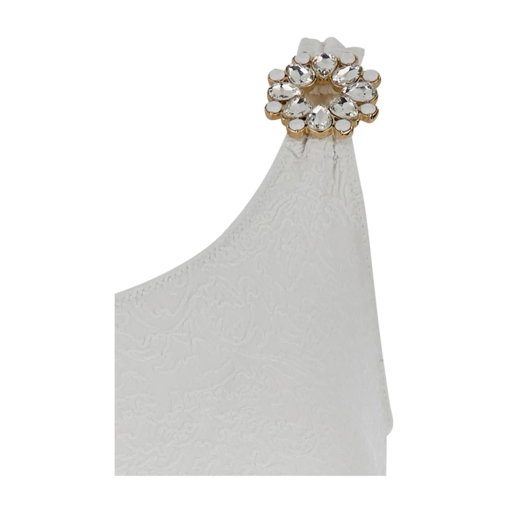 Anjuna Witte One-Shoulder Badpak met Strass Detail White Dames