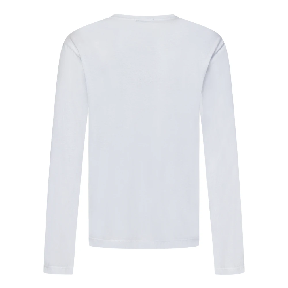 James Perse Witte T-shirts en Polos met Geribbelde Ronde Hals White Heren