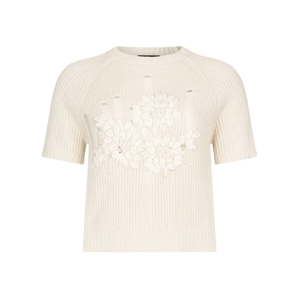 Liu Jo Vrouw Beige Truien & Vesten Dames, S, Rondgebreide Trui