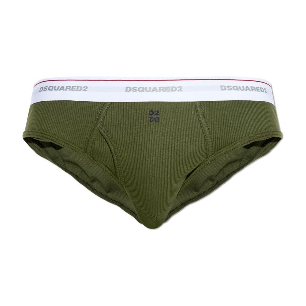 Dsquared2 Uomo Verde - Slip Con Costine - Underwear - S