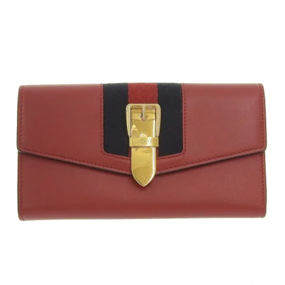 Gucci Vintage Pre-owned Leather wallets Red Dames