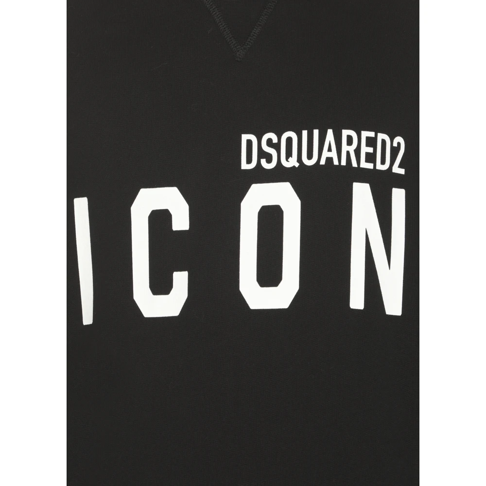 Dsquared2 Zwarte Katoenen Hoodie met Logo Black Heren