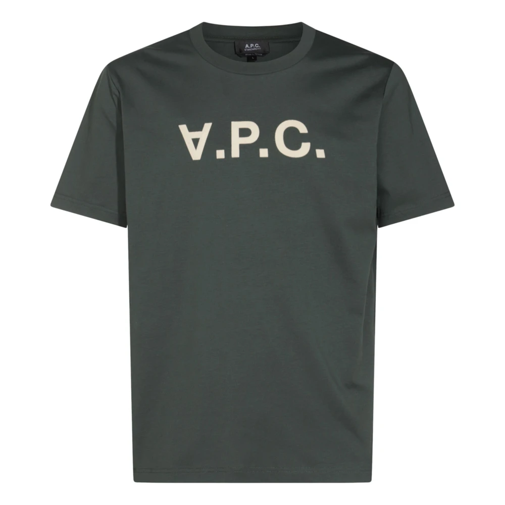 A.p.c. Katoenen T-shirt met Designerscode Green Heren