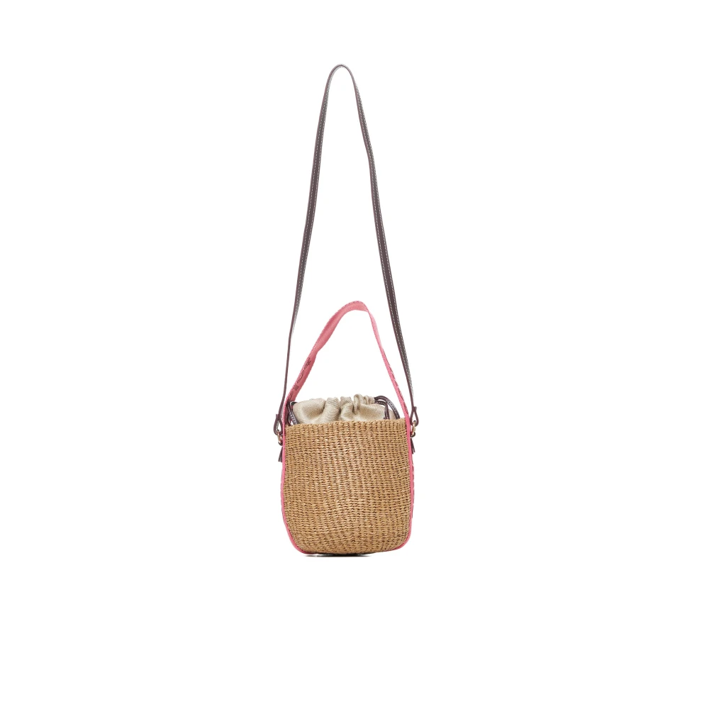 Chloé Strooien Emmertas met Rood Logo Beige Dames