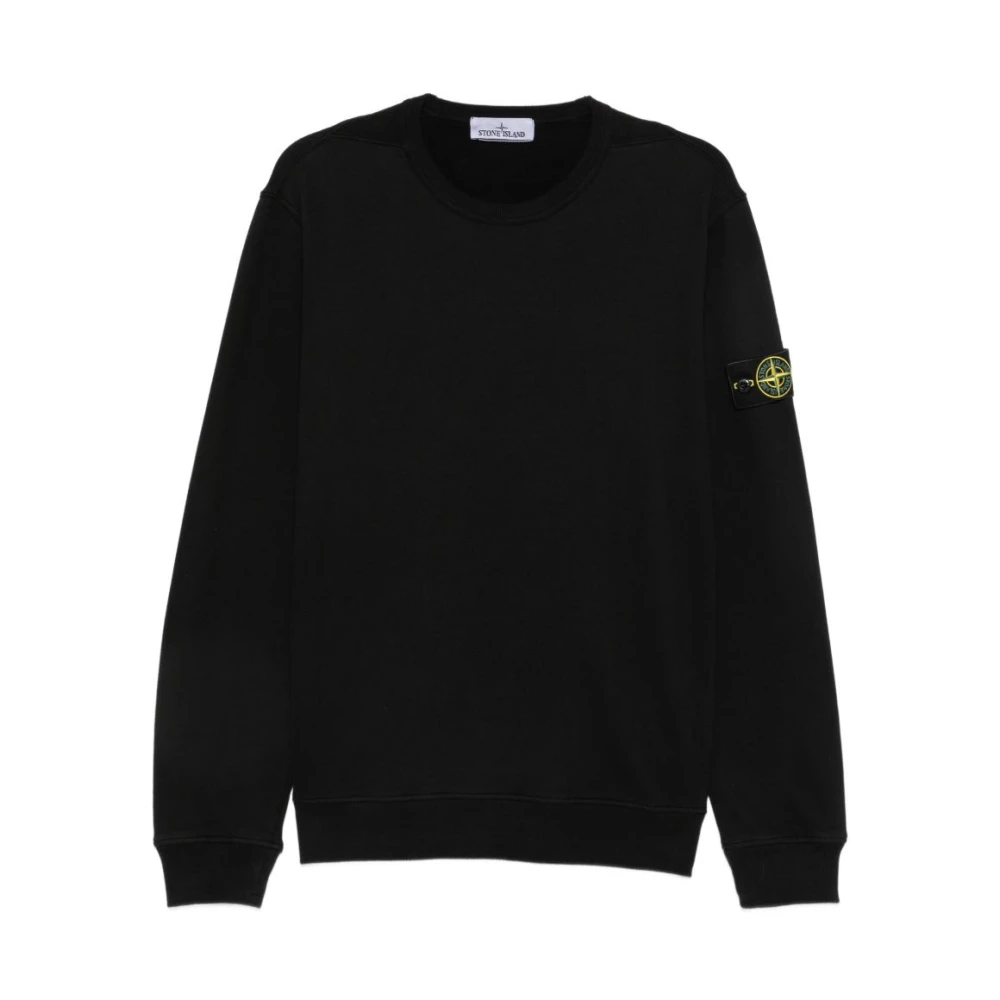 Stone Island Crewneck Sweatshirt With Compass Patch - Male - Sweatshirts - Black - 3XL - Sweatshirts & Hoodies