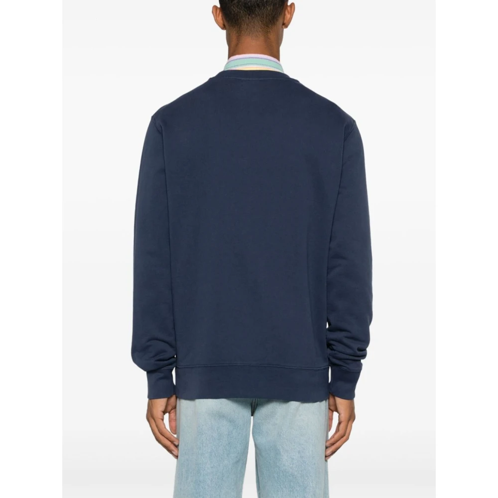 Maison Kitsuné Blauwe Sweatshirt Aw24 Herenmode Blue Heren