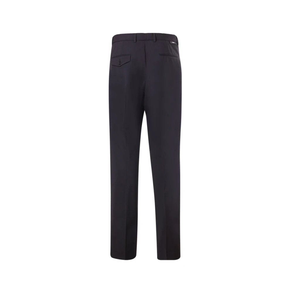 Msgm Zwarte wollen broek met ritssluiting Black Heren