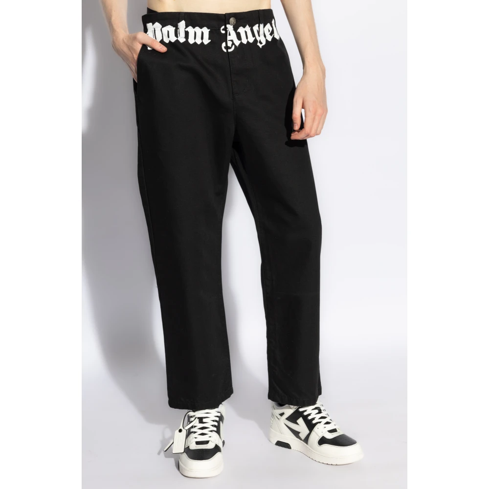 Palm Angels Wijde broek Black Heren
