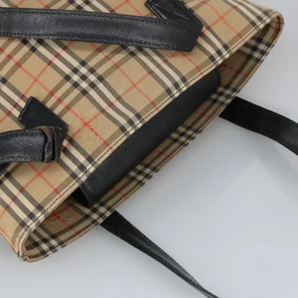 Burberry Vintage Pre-owned Canvas shoulder-bags Beige Dames