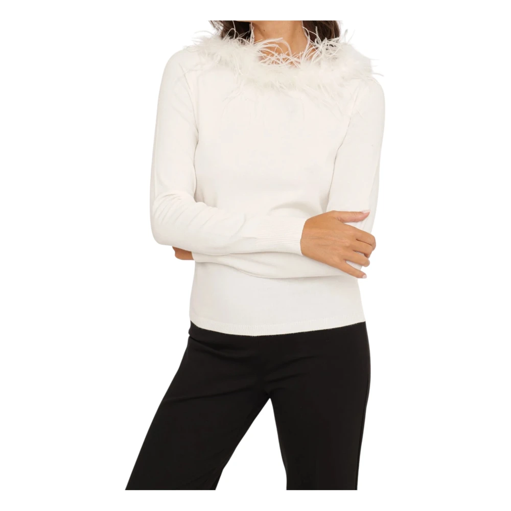 Twinset Trui Met Ronde Hals White Dames