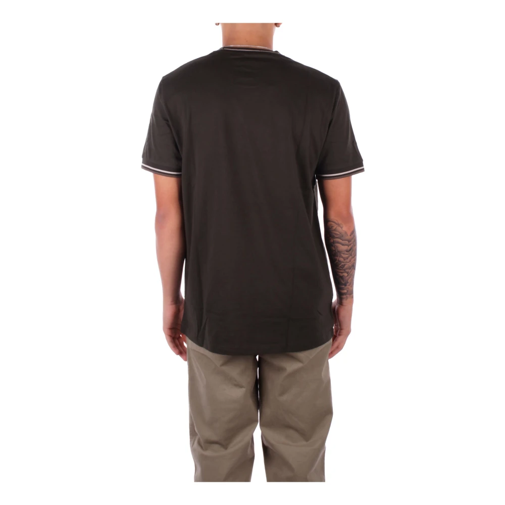 Fred Perry Groene Logo T-shirt en Polo Brown Heren