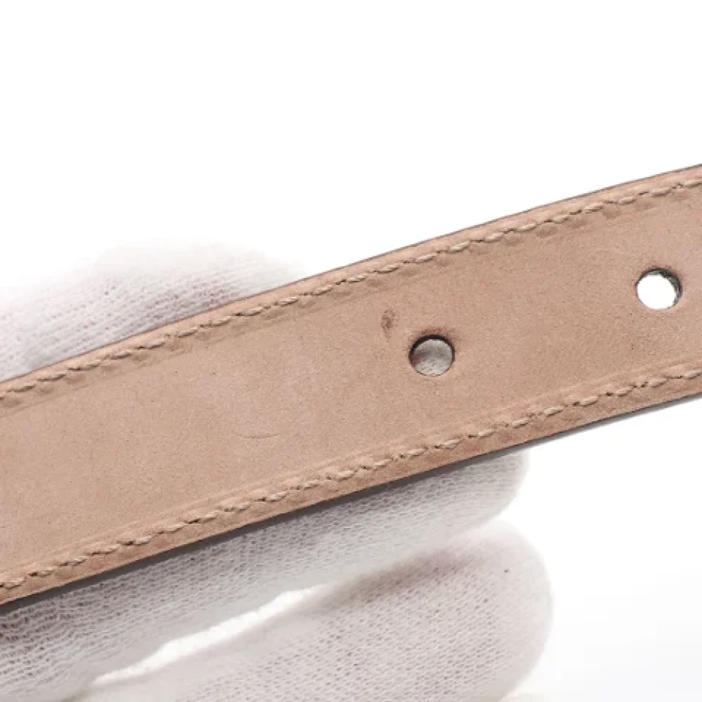 Gucci Vintage Pre-owned Leather belts Beige Dames