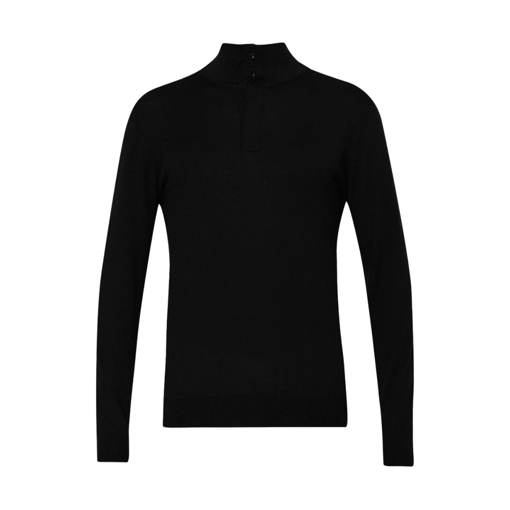 Liu Jo Heren wollen trui met blauwe knopen Black Heren
