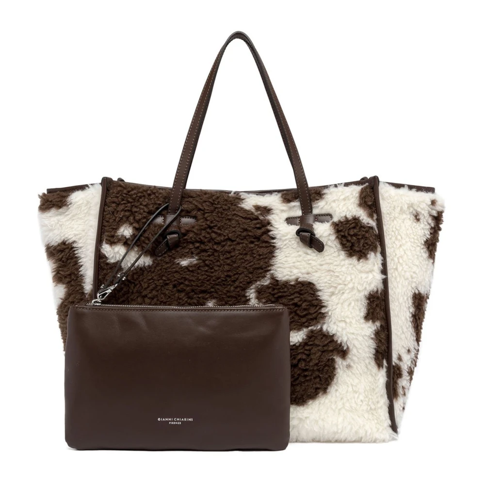 Gianni Chiarini Landelijke Stijl Faux Fur Shopper Multicolor Dames