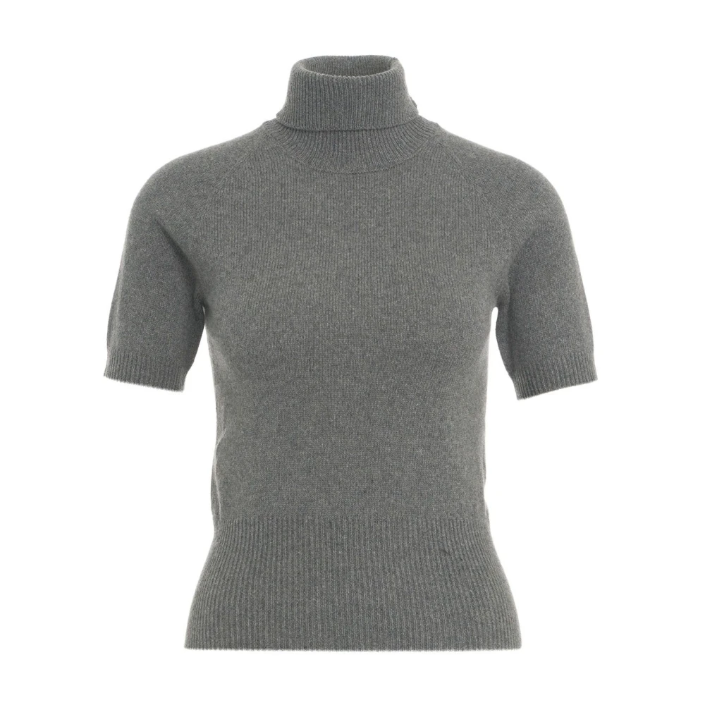 Jucca Luxe Grijze Cashmere Coltrui Sweater Gray Dames
