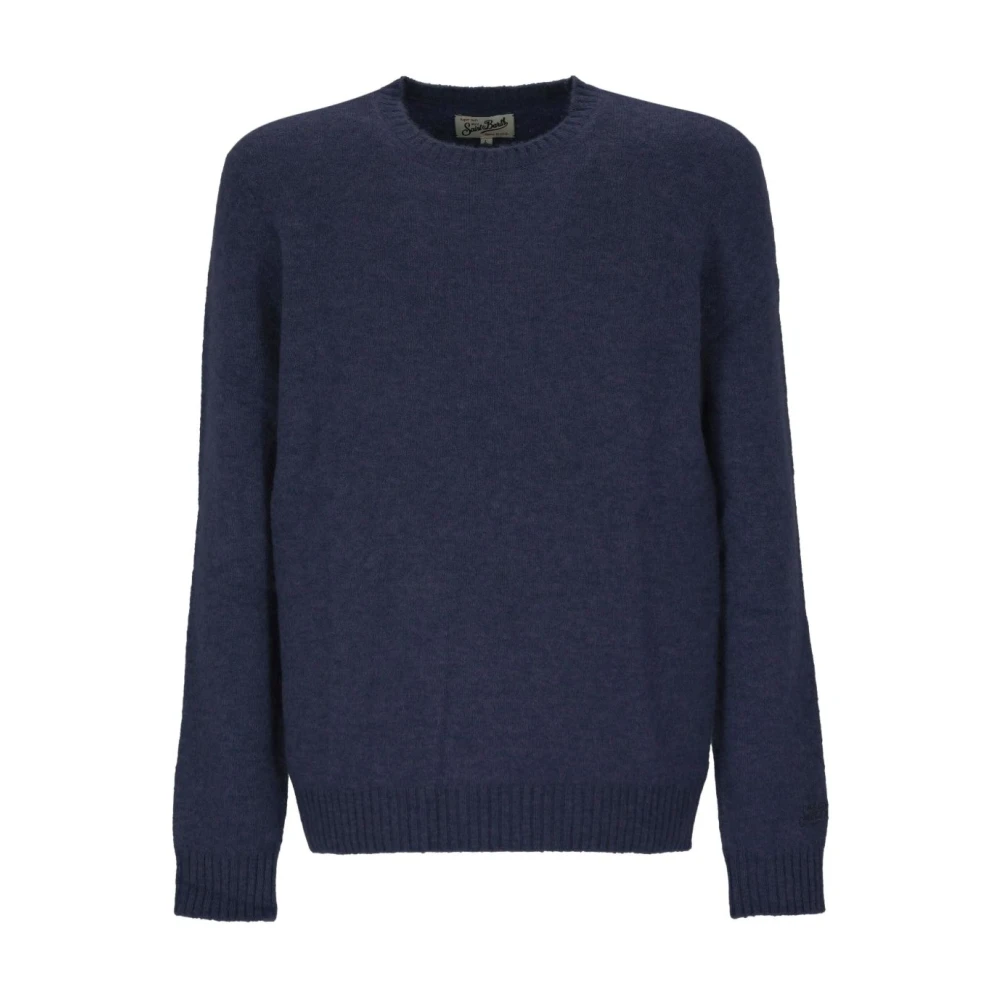 Mc2 Saint Barth Men's Blue Round-Neck Knitwear, Xl, Regent Alpaca Jumper