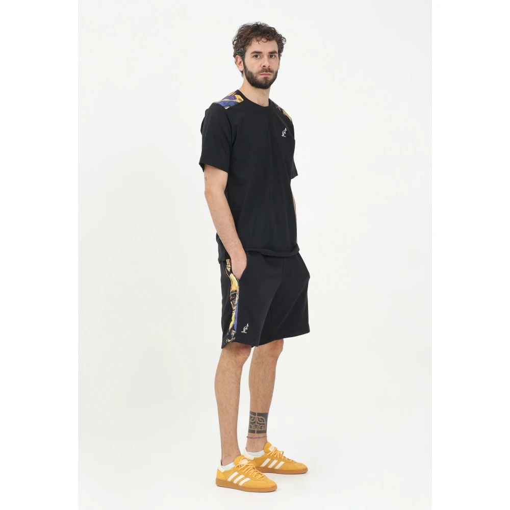 Australian Zwarte sportieve shorts met contrastbanden Black Heren