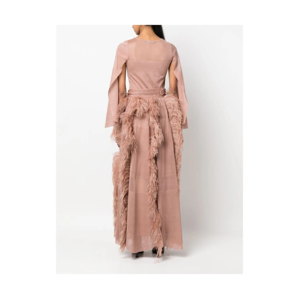 Antonino Valenti Blush Roze Zijden Maxi Jurk Pink Dames
