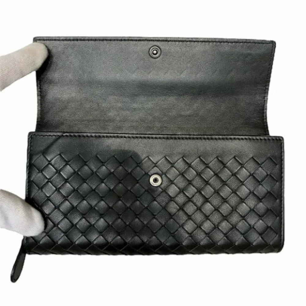 Bottega Veneta Vintage Pre-owned Leather wallets Black Dames