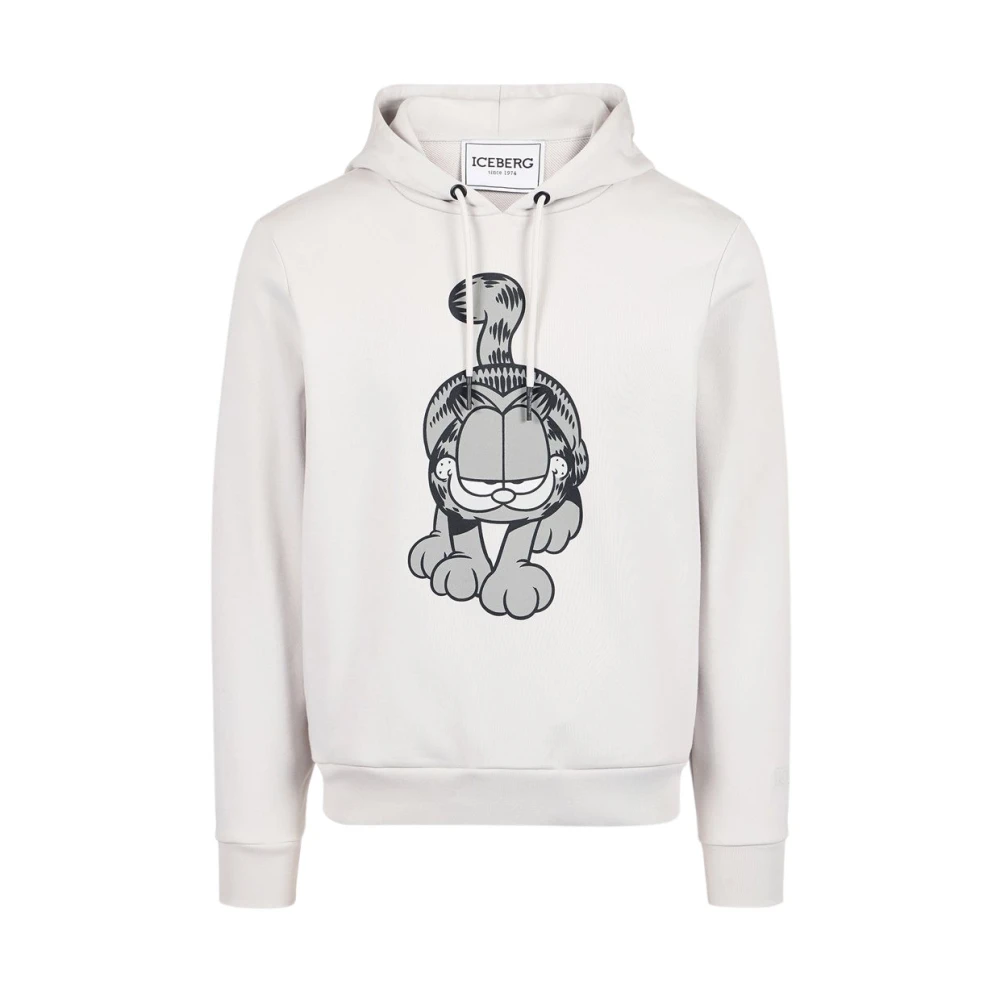 Iceberg Hoodie met cartoonprints Gray Heren