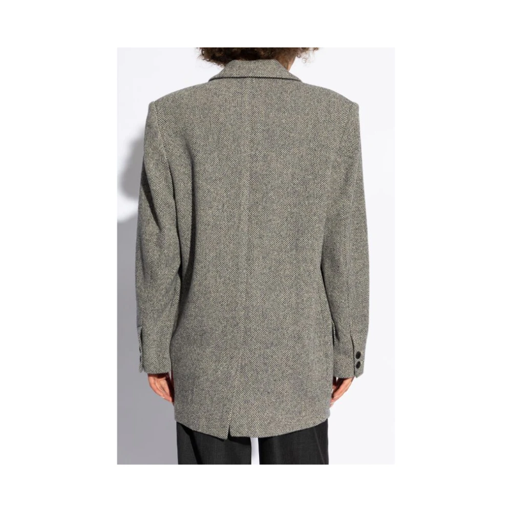 Isabel Marant Étoile Zwart Beige Visgraat Blazer Gray Dames