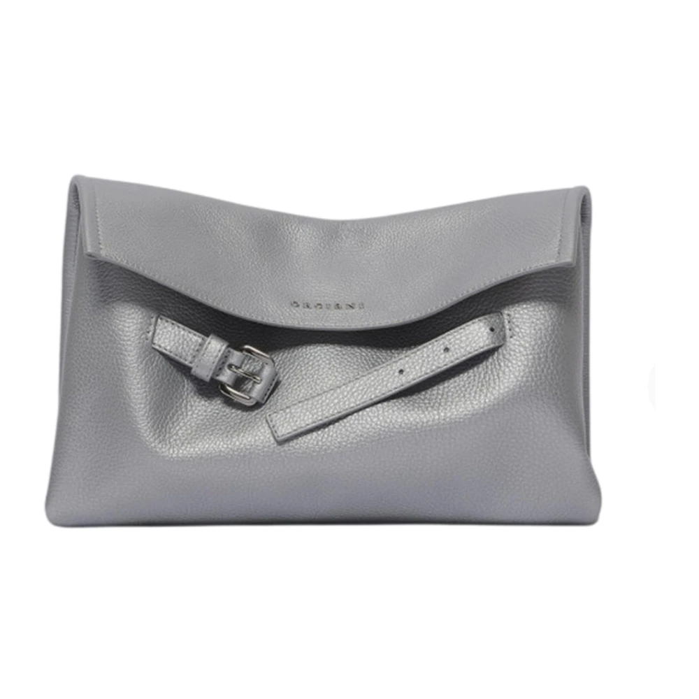 Orciani Vrouw Grijs Tassen Dames, One Size, Leer, Leren Crossbody Tas