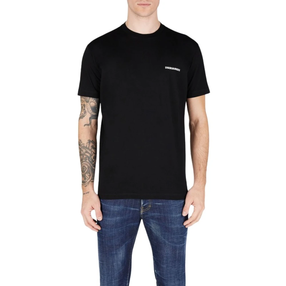 Dsquared2 Stijlvol T-shirt met uniek ontwerp Black Heren