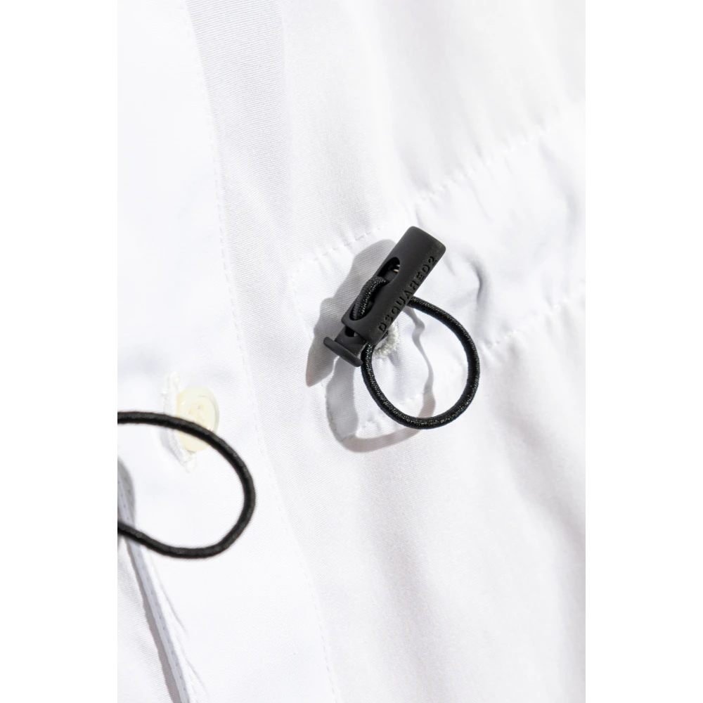 Dsquared2 Katoenen jurk met zakken White Dames
