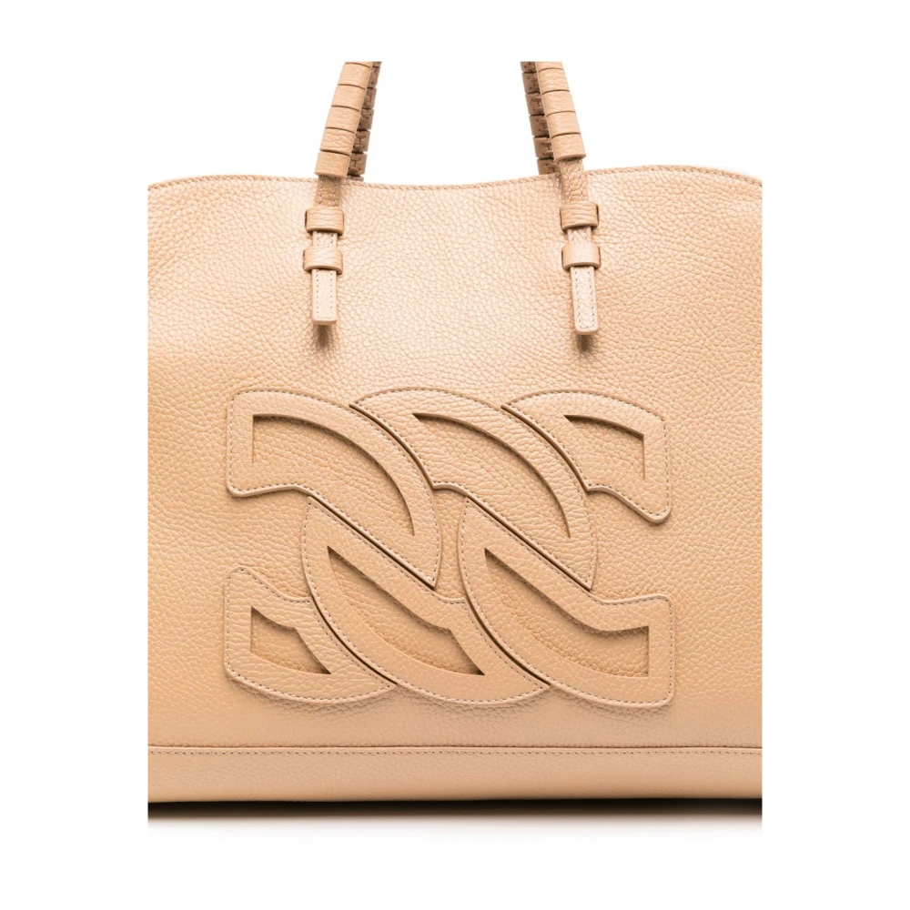 Casadei Beige Handtas met Afneembare Band Beige Dames