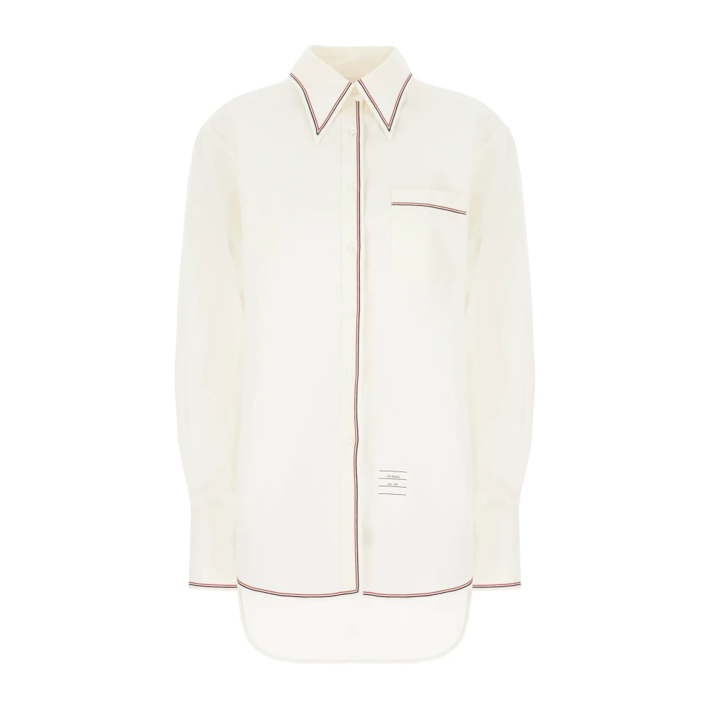 Thom Browne Women's White Shirts, L, Stylish Shirt