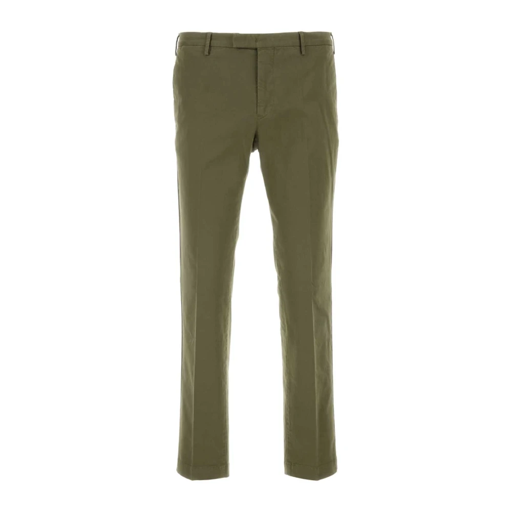 PT Torino Stretch Katoenen Khaki Broek Green Heren