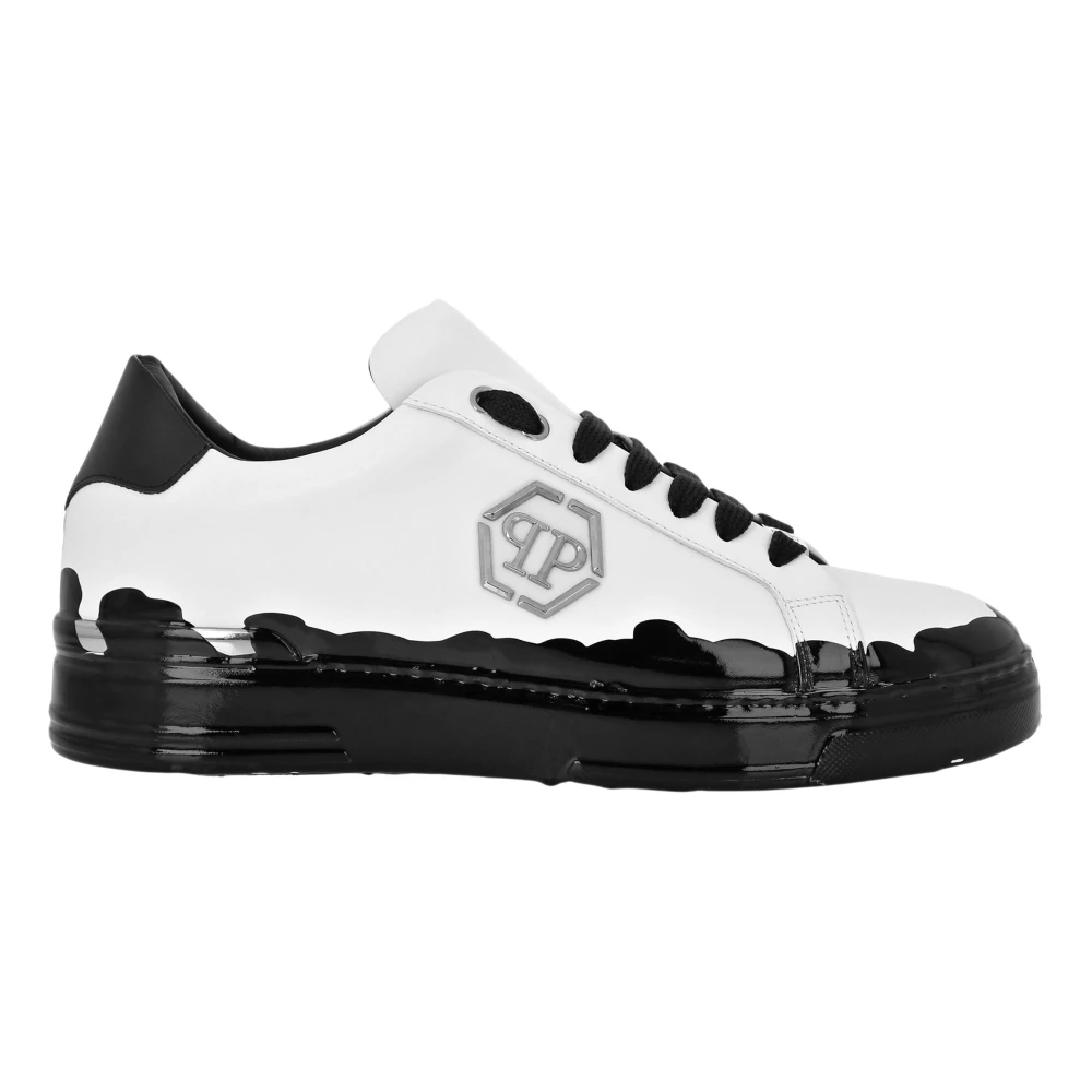 Philipp Plein Nappa Leather Low Top Sneakers Carson Paint unisex Schoenen Wit