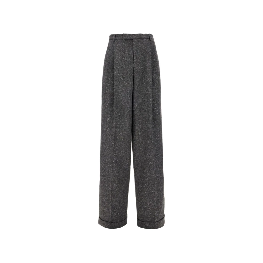 Valentino Garavani , Wide Trousers, Male, Gray, L, Wide Trousers