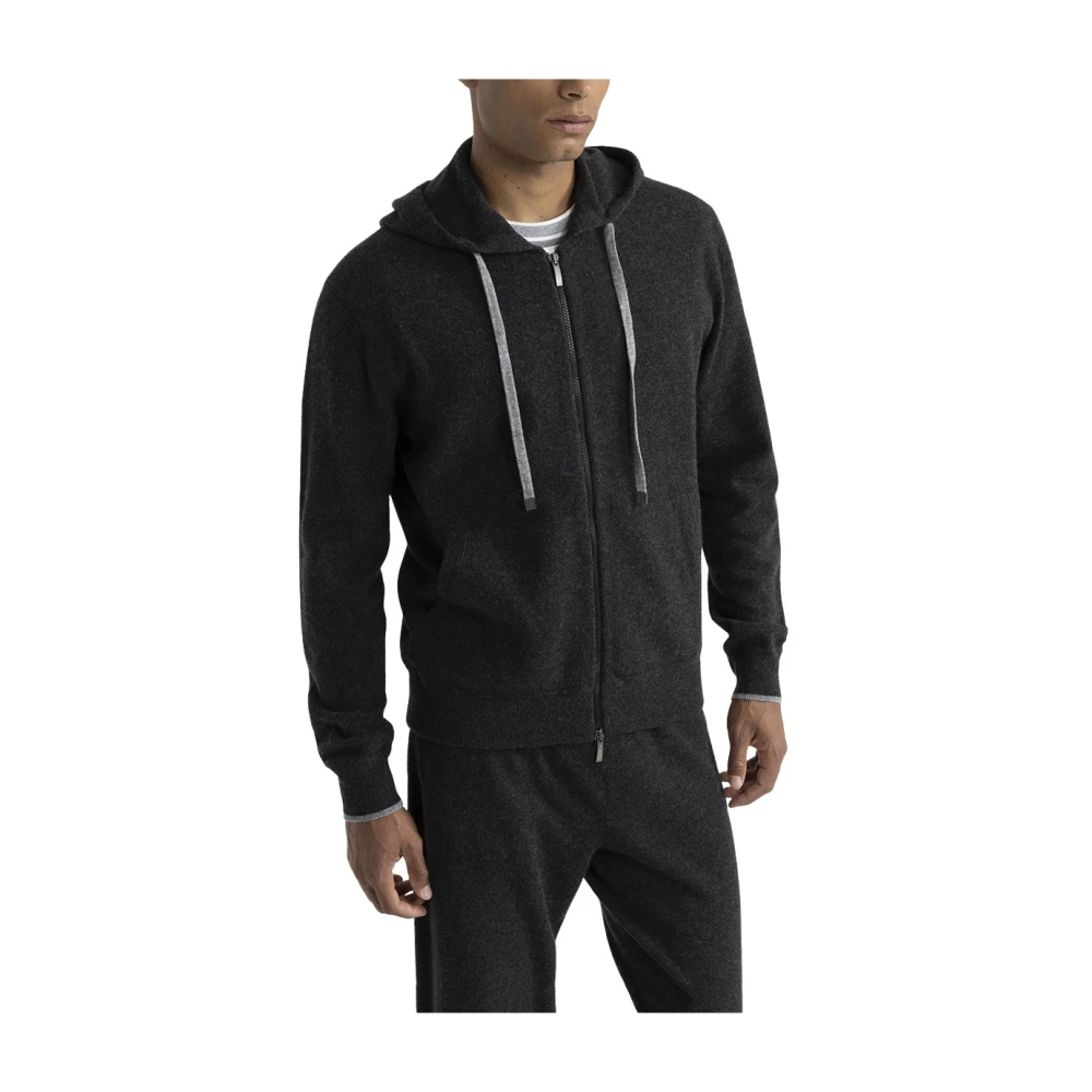 PESERICO Hoodie van wol en kasjmier Gray Heren